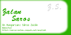 zalan saros business card